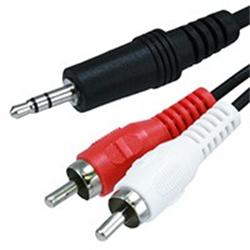 Audio Cable (QK-8057) 3.5mm Plug - 2 x RCA Plug 2 Meter
