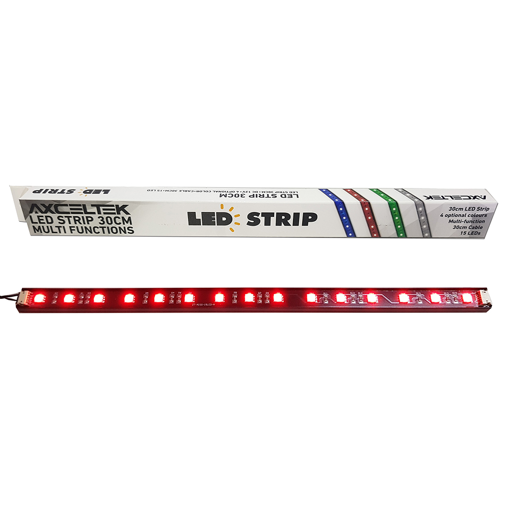 Axceltek LSR30 Red LED Light Strip 300mm 15x LEDs