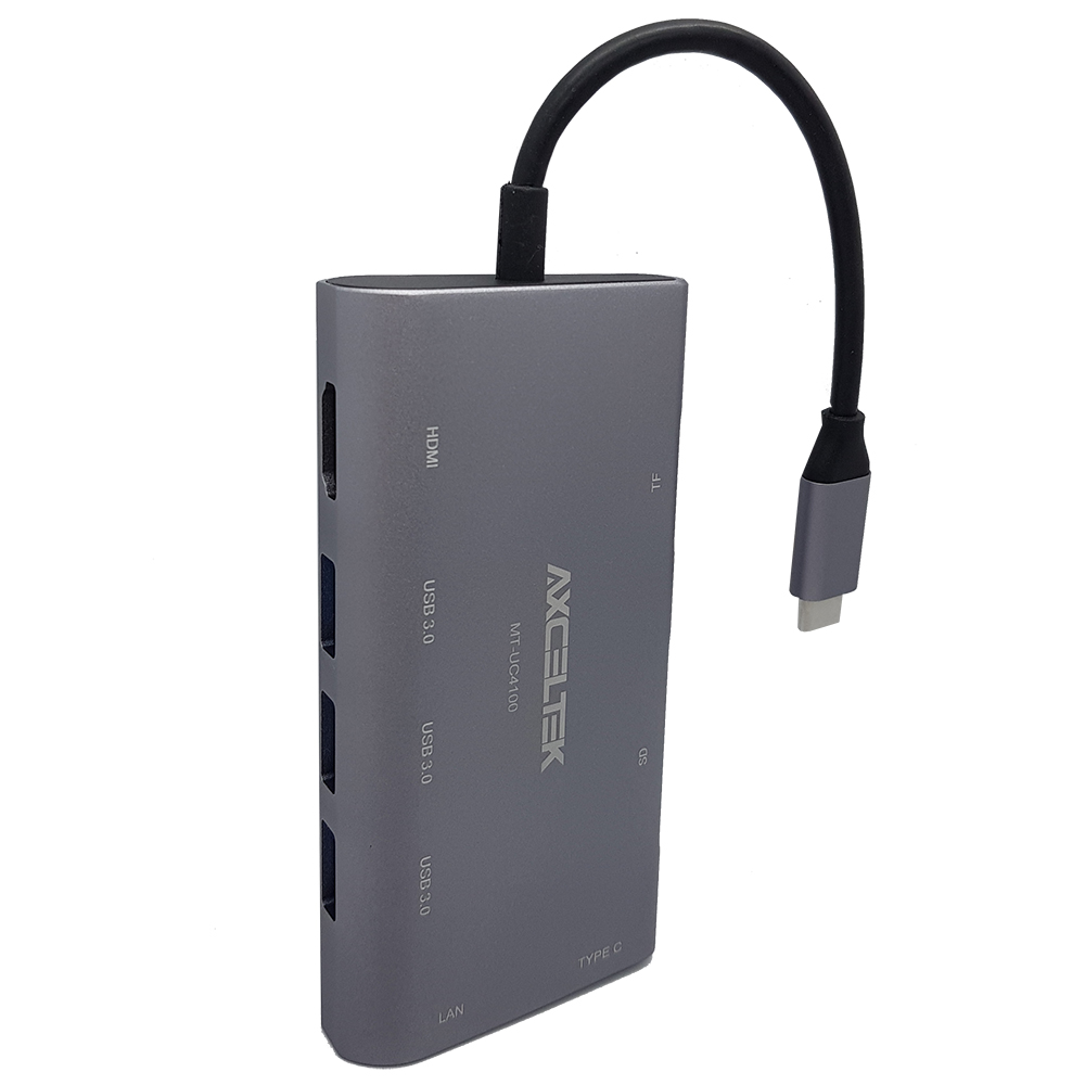 Axceltek MT-UC4100 USB-C to LAN/HDMI/USB-A+C/Reader Hub