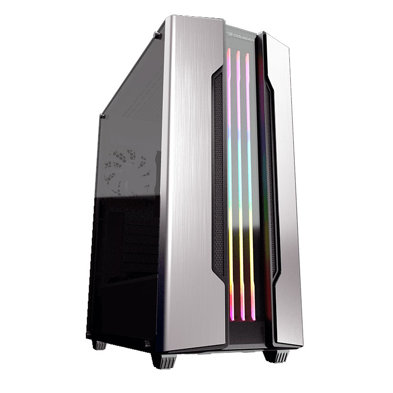 Cougar Gemini-S RGB Tempered Glass Gaming Case (Silver)