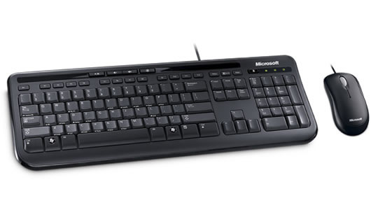 Microsoft Wired Desktop 600 Keyboard&Mouse Black USB-Retail